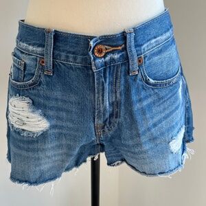 Lucky Brand "The Cut Off" Blue Denim Distressed Short | Size 8/29